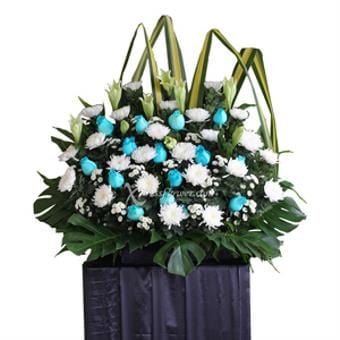 Solemn Comfort (Funeral Condolence Flower Wreath)