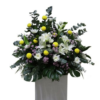 Comfort and Solace (Funeral Condolence Flower Wreath)