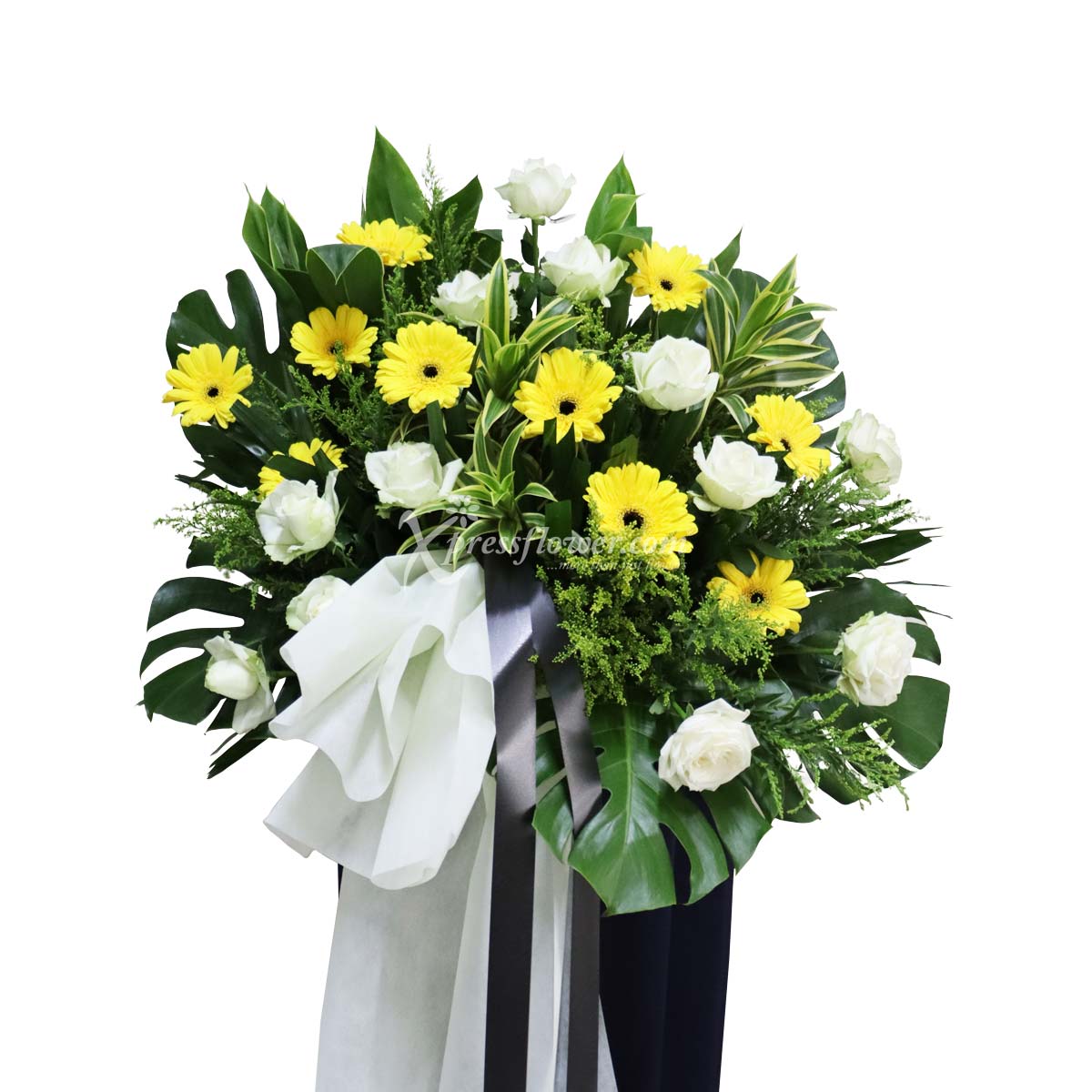 Thoughtful Reverence (Funeral Condolence Flower Wreath)