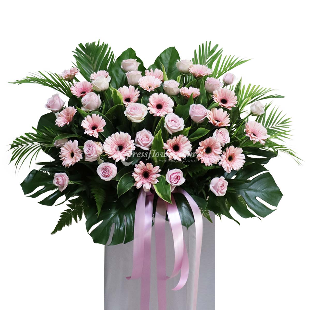 Cherished Life (Funeral Condolence Flower Wreath)