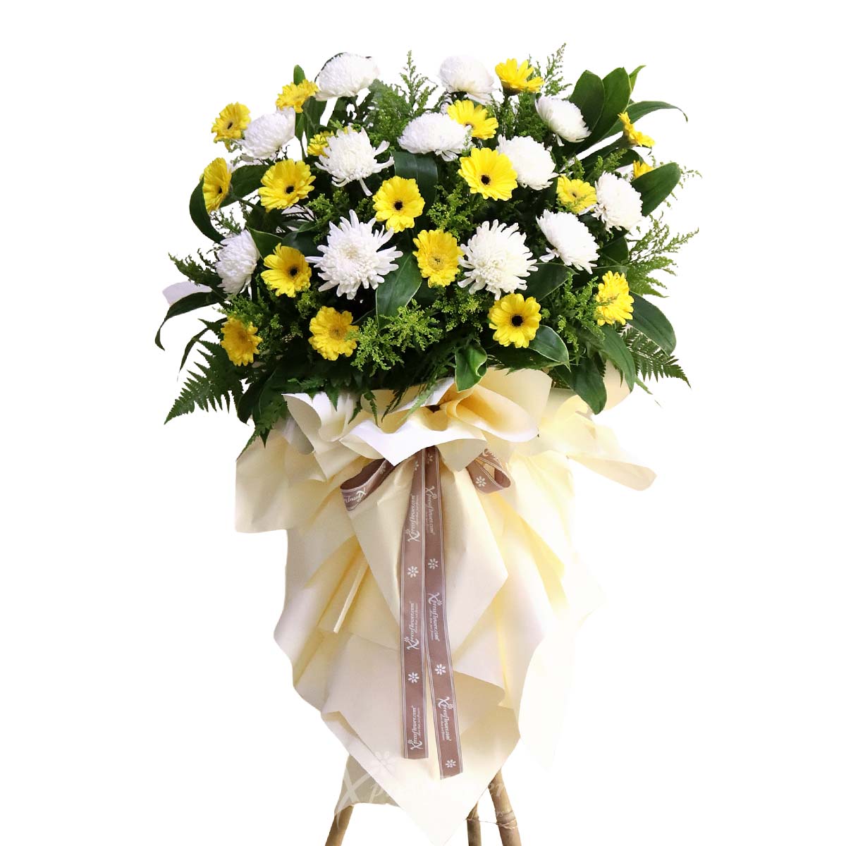 WSC2502 Sunlit Memory Funeral Condolence Flower Stand 1b