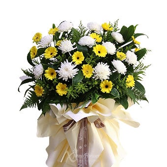 Sunlit Memory (Funeral Condolence Flower Stand) 