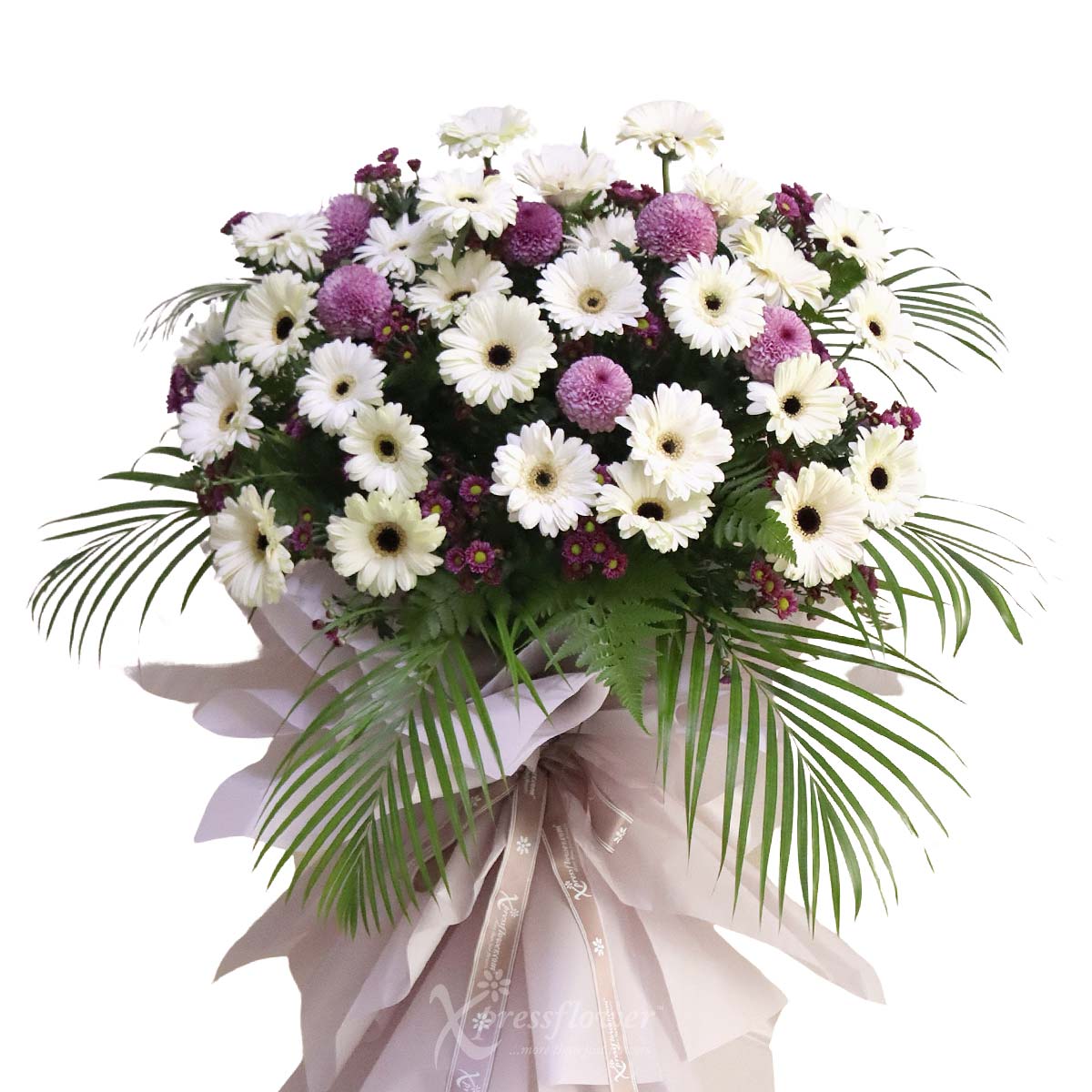 Purple Solace (Funeral Condolence Flower Stand) 