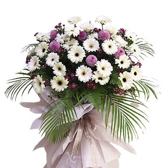 Purple Solace (Funeral Condolence Flower Stand) 