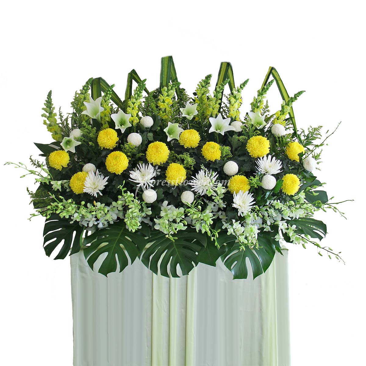 Final Farewell Funeral Condolence Flower Wreath (L: 95cm)