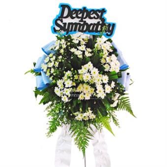 Pillars of Stability (Funeral Condolence Flower Wreath)