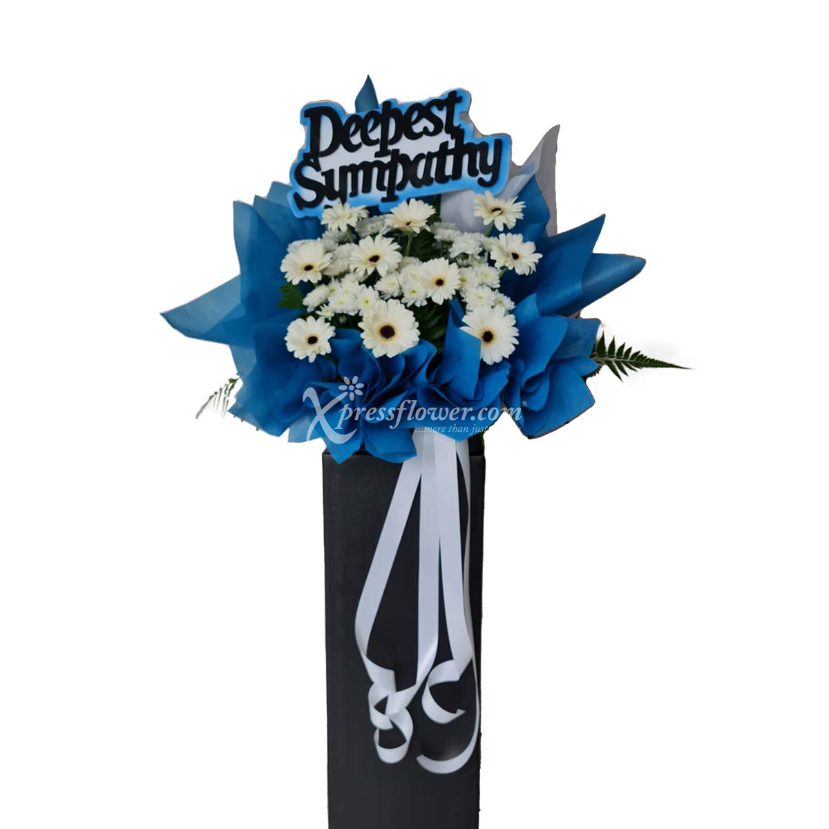 WSC2202 Purest Sympathy Funeral Condolence Flower Wreath B
