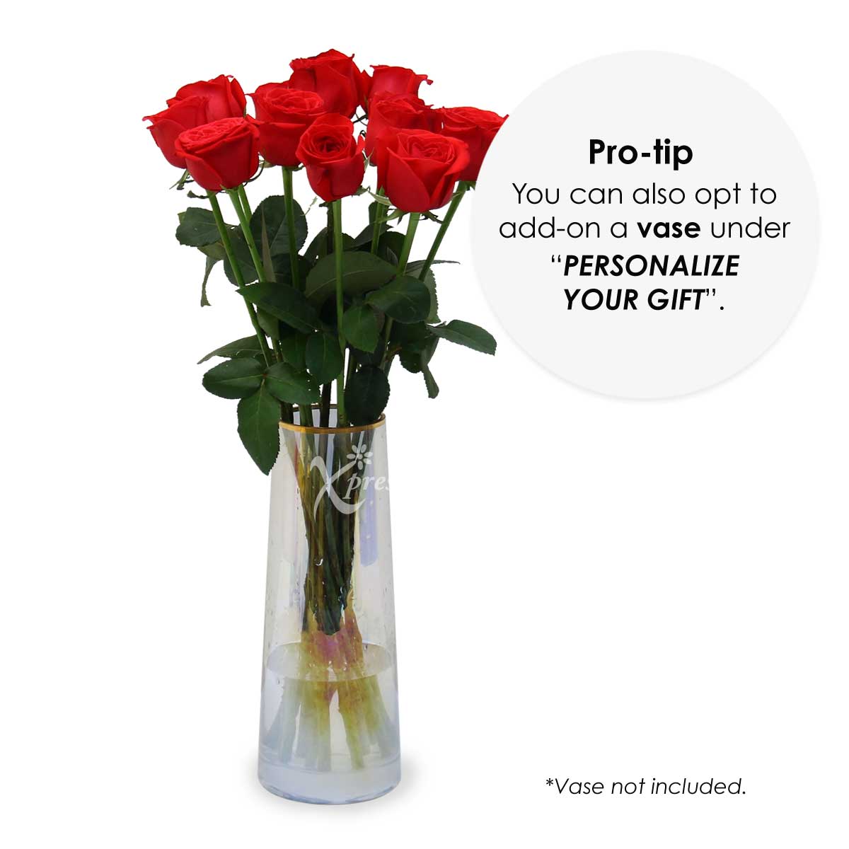 LS2002R 12 Loose Stalks Roses