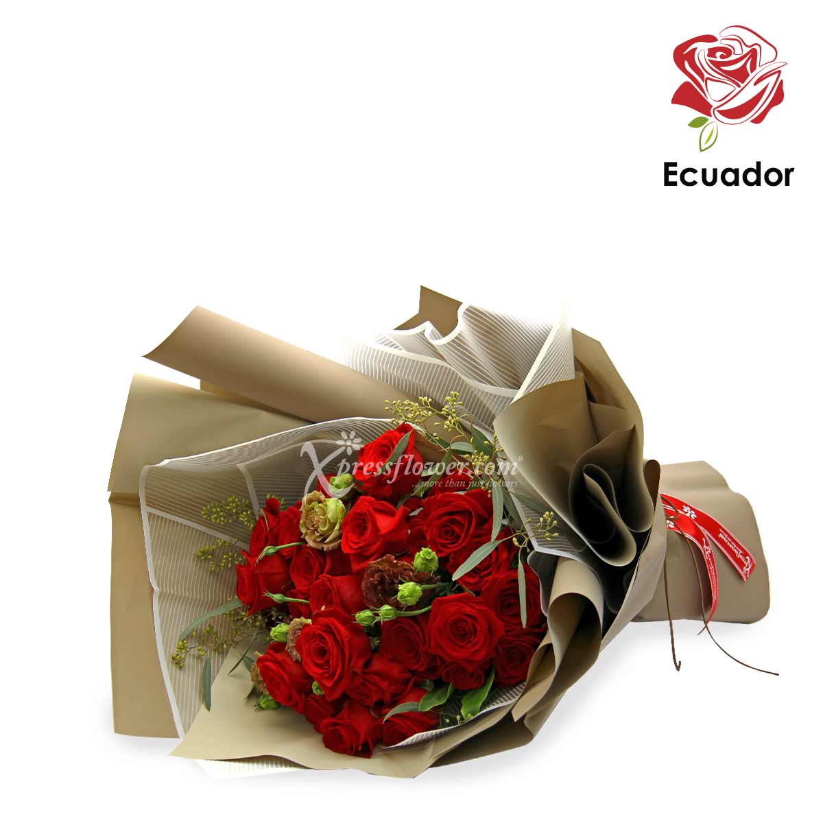PMB2003 Flaming Ruby Beauty Premium Ecuadorian Roses