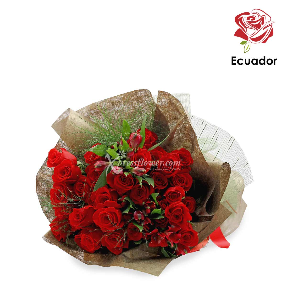 Golden Tiara (36 stalks Premium Ecuador Red Roses)