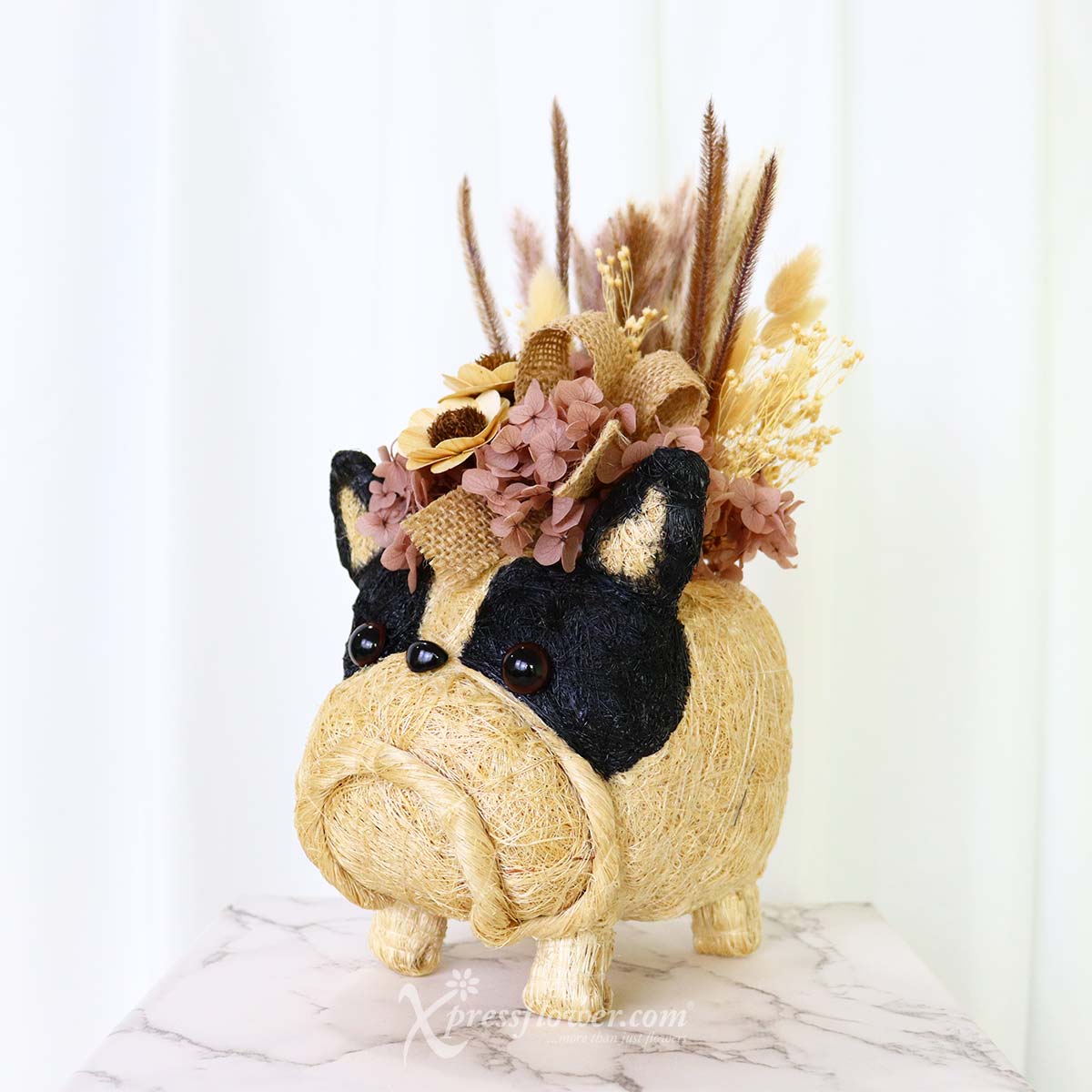 AR2239 Frenchie Floral Preserved Flowers 1b