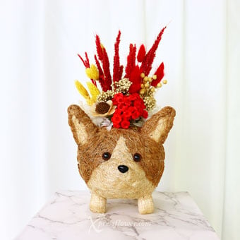 Corgi Cheer (Preserved Flowers)