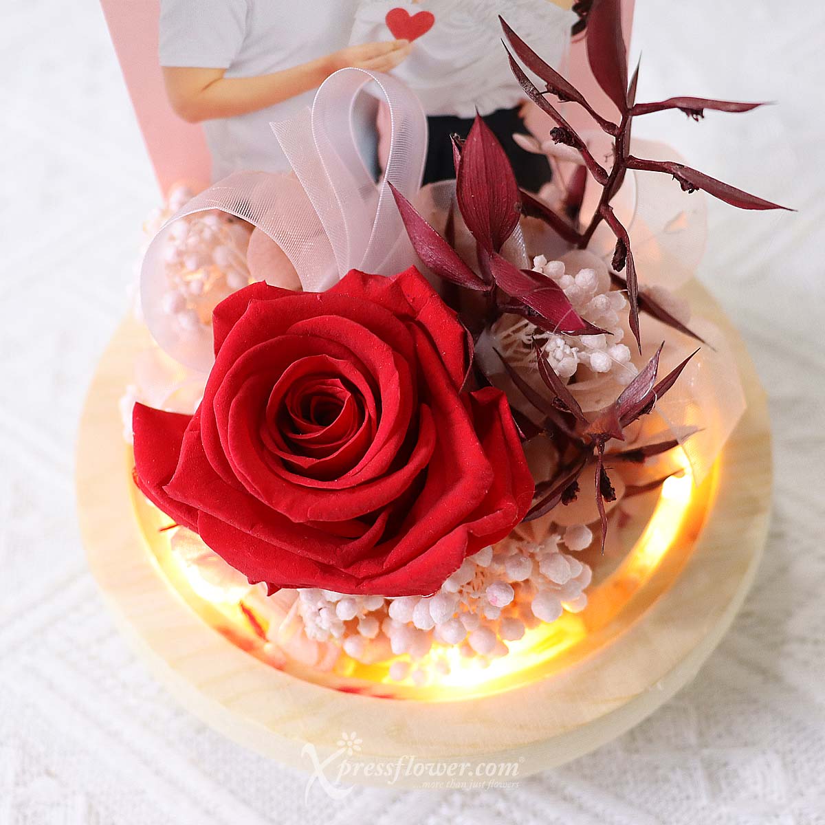PR2305 Everlasting Romance (Preserved Flowers with Personalised Photo) 1c