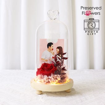 Everlasting Romance (Preserved Flowers with Personalised Photo)