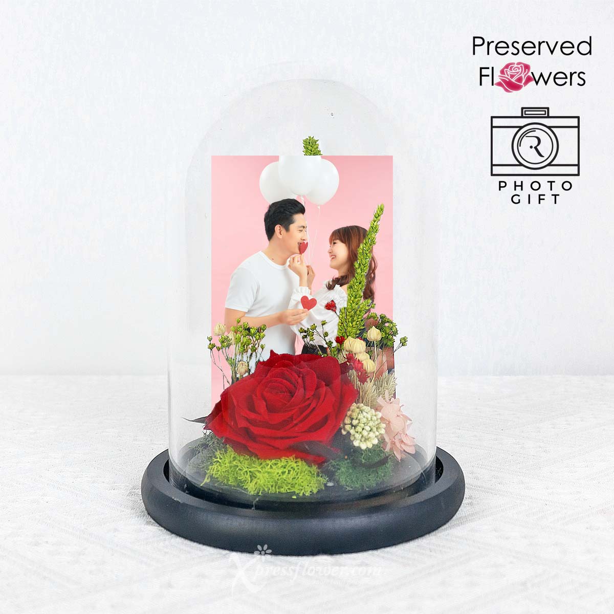 Classic Ethereal (Preserved Flowers with Personalised Photo)