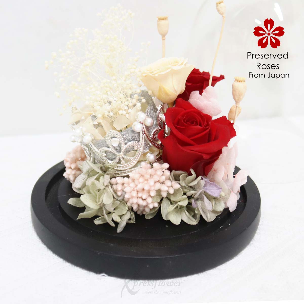 PR2505 Majestic Eleganza Preserved Roses & Flowers 1b