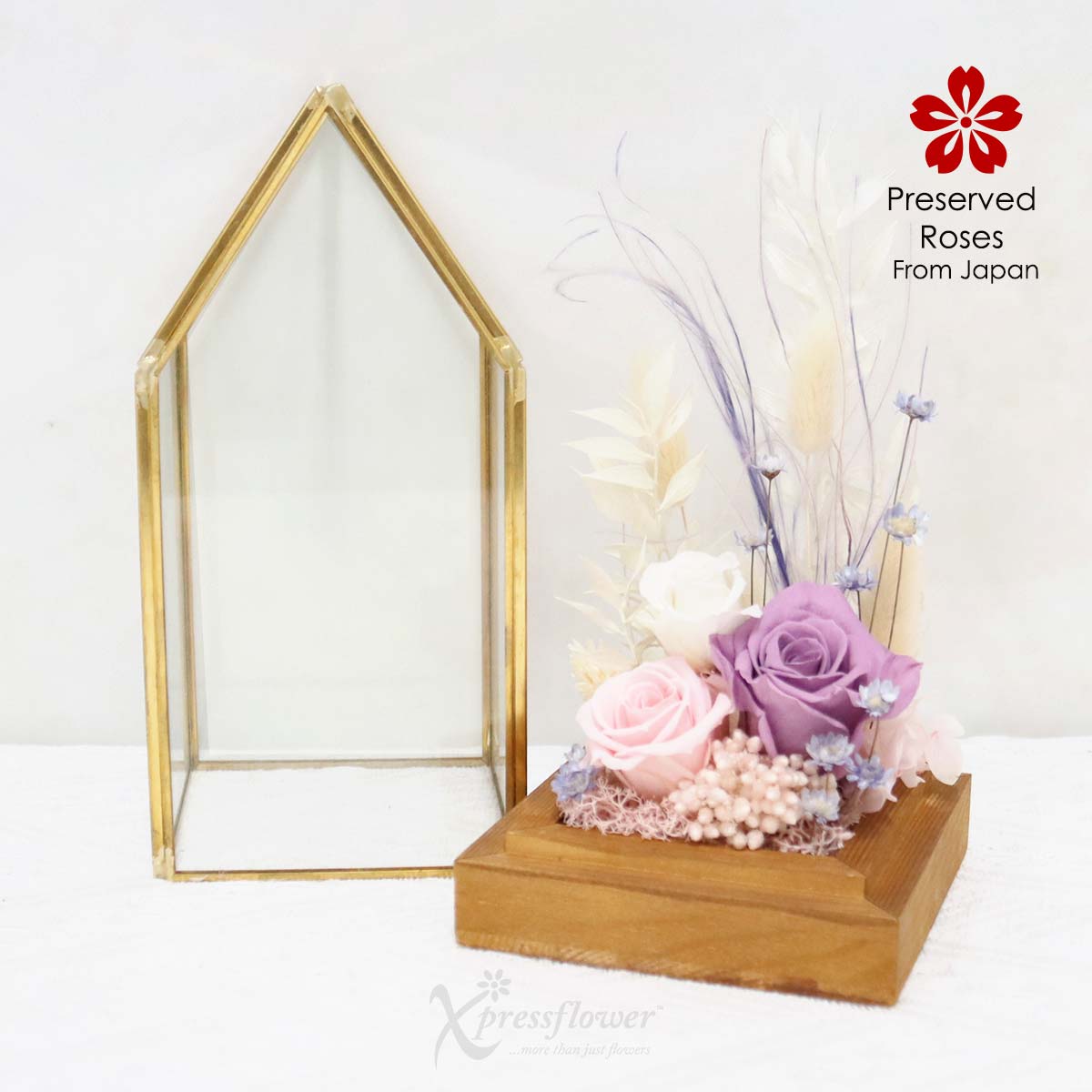 PR2506 Pastel Retreat Preserved Roses & Flowers 1b