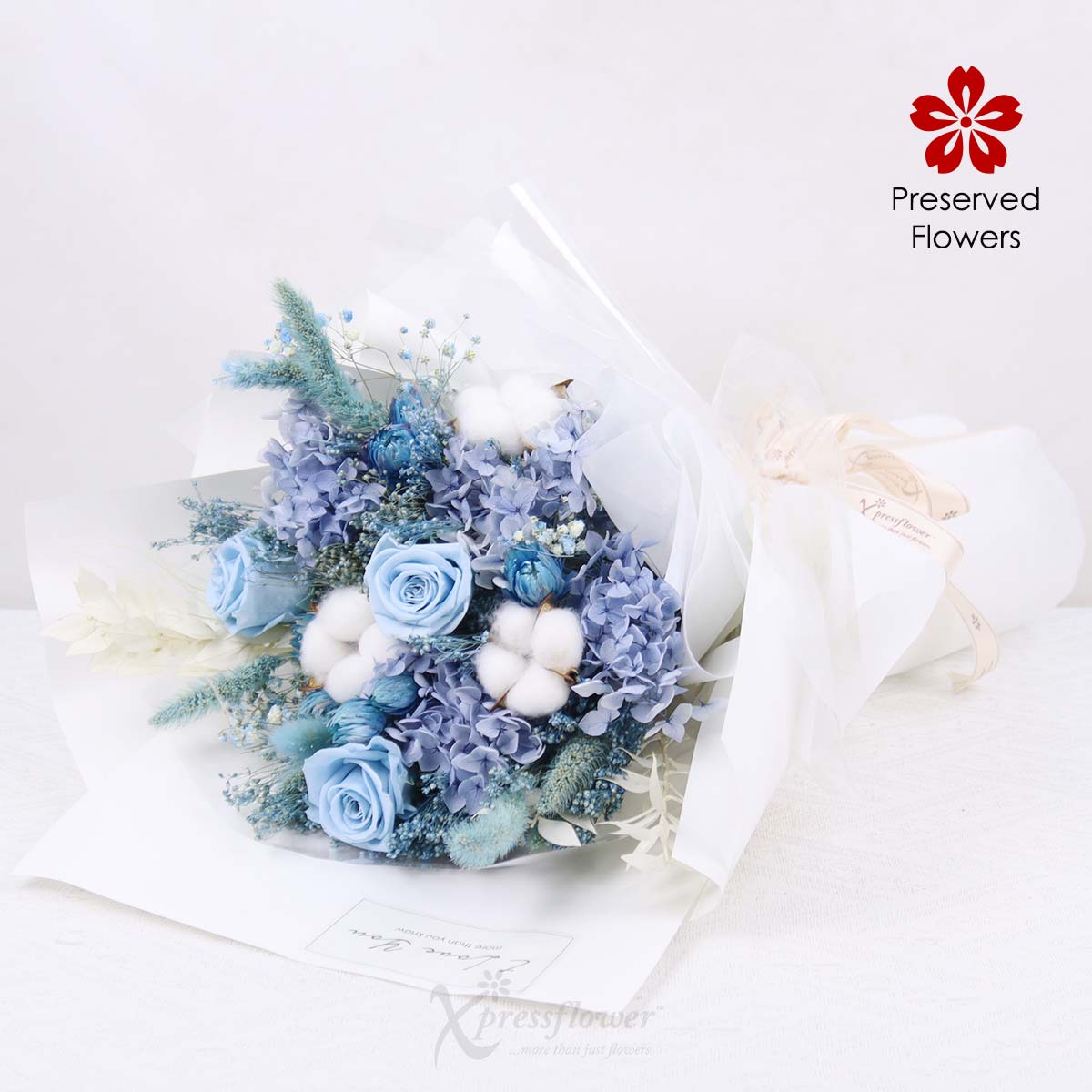 PR2563 Sapphire Eternity Preserved Flowers 1b