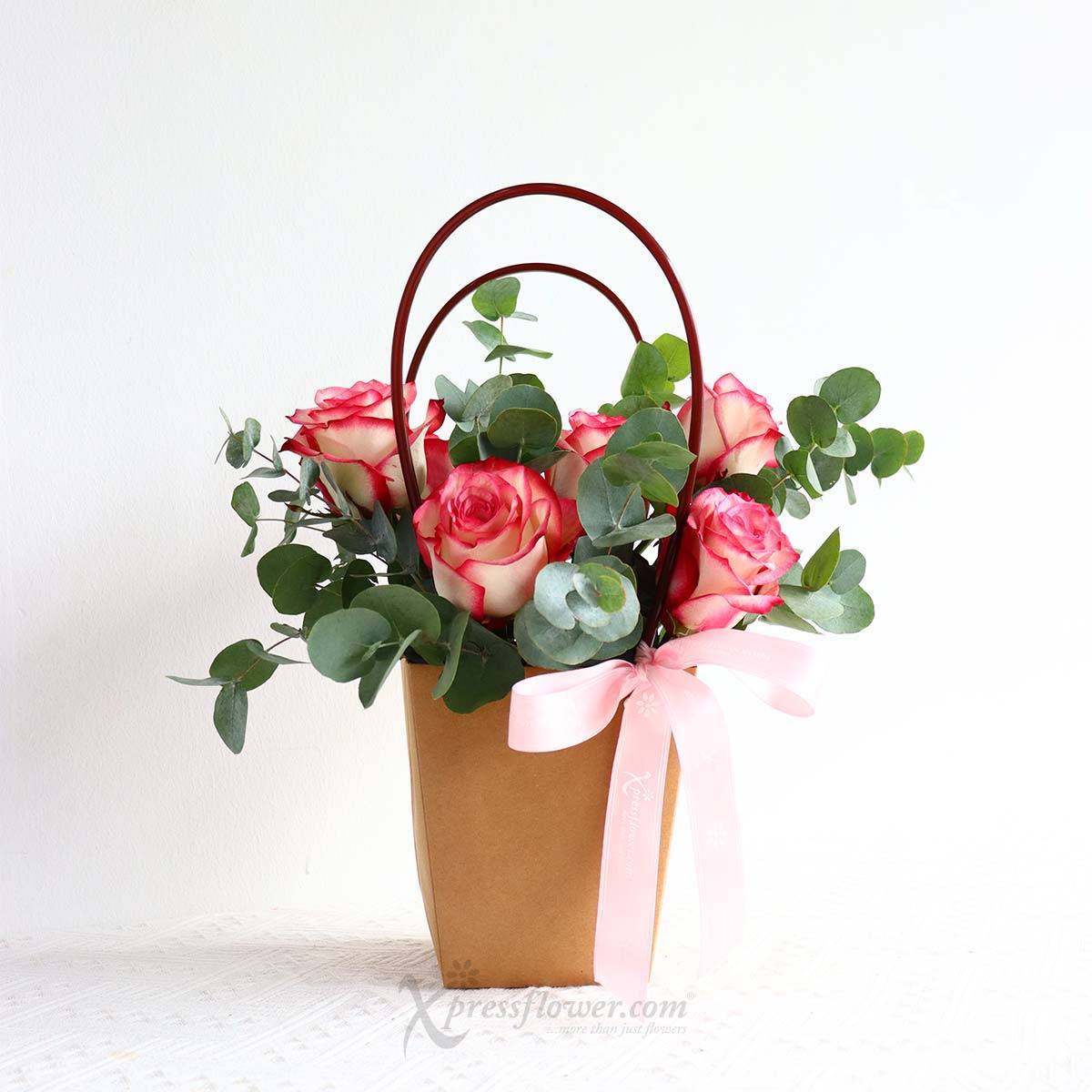 Glowing Ingrid (6 2-toned Pink Roses)