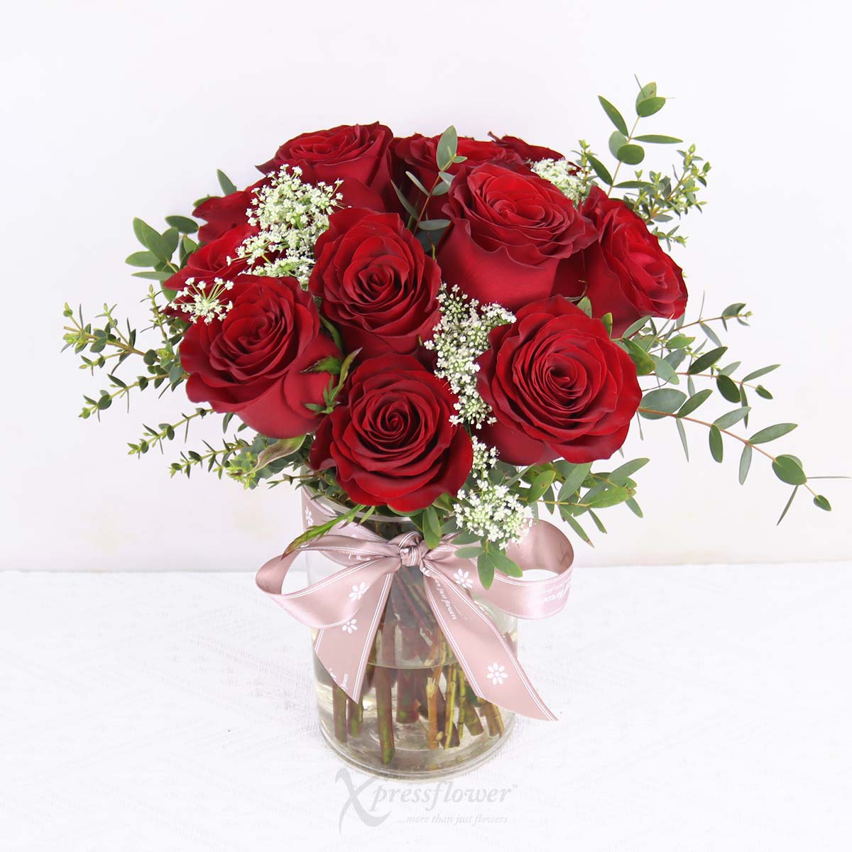 AR2512 Deep Admiration 12 Red Roses 1b
