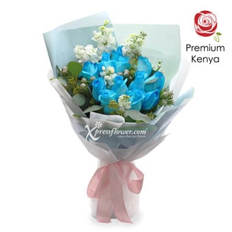 Euphoric Charms (12 Stalks Premium Kenya Blue Roses)