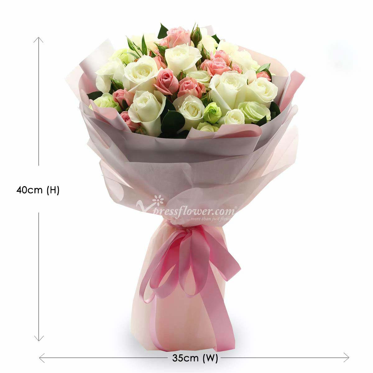 bq1906 innocent charms 12 White Roses 1c