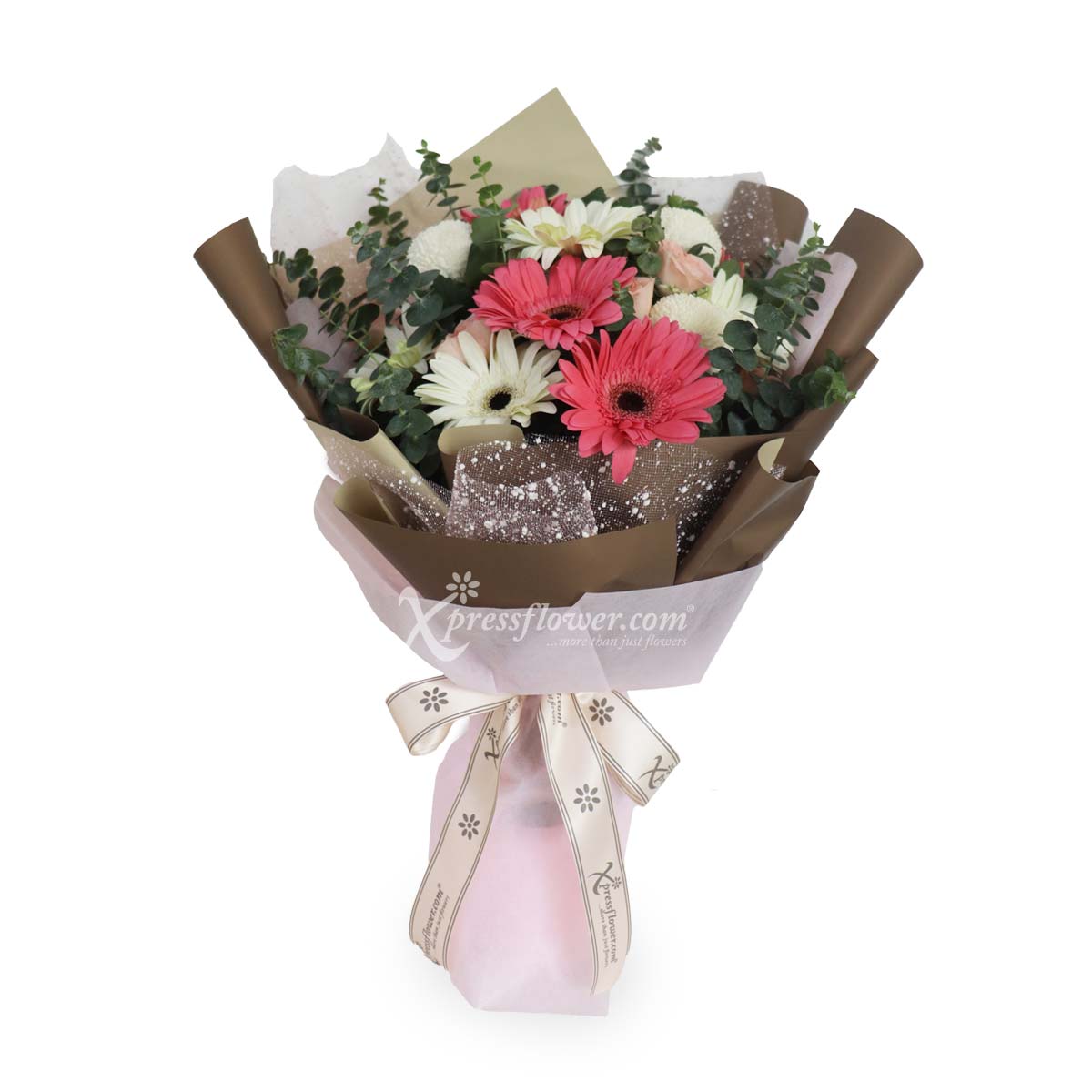 Happy Hugs (10 Mix Pink & White Gerberas)