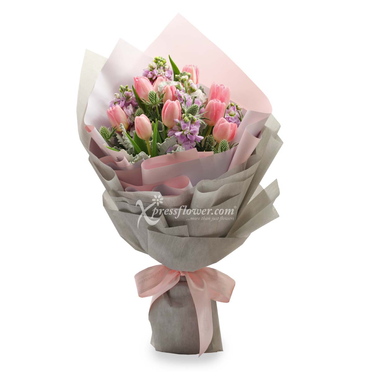 Springtime Romance (10 Pink Tulips)