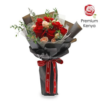 Lost in Your Gaze (6 Stalks Premium Kenya Red Rose)