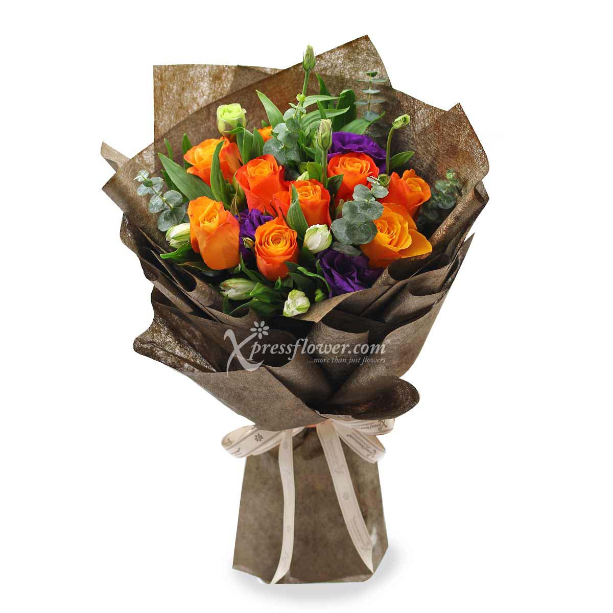 Kisses at Dusk (9 Orange Roses)