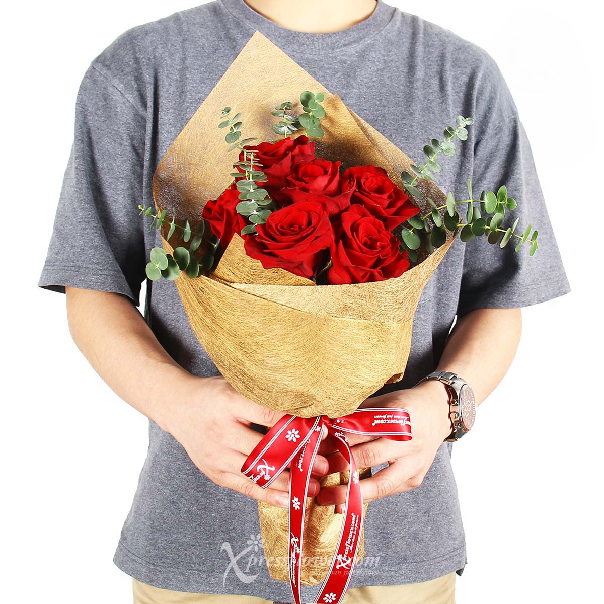 bq2201 flaming passion 6 Red Roses 1d