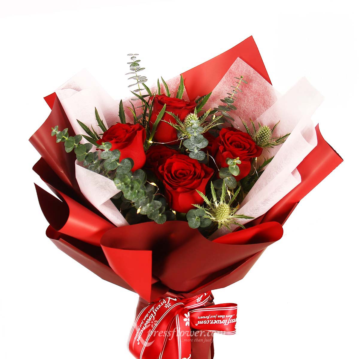 bq2206 dazzling mystery 6 Red Roses with LED Lights 1b