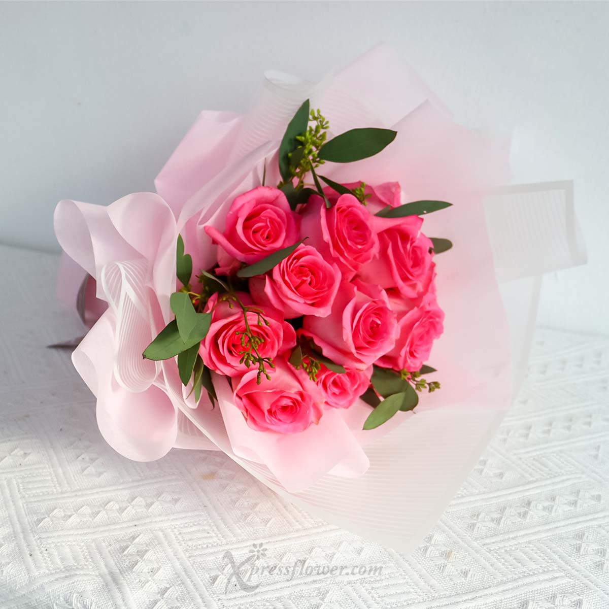 bq2250 wondered admiration 12 dark pink roses new 1c