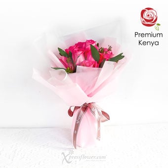 Wondered Admiration (12 Dark Pink Roses)