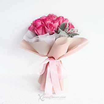 Desired Obsession (24 Dark Pink Roses)