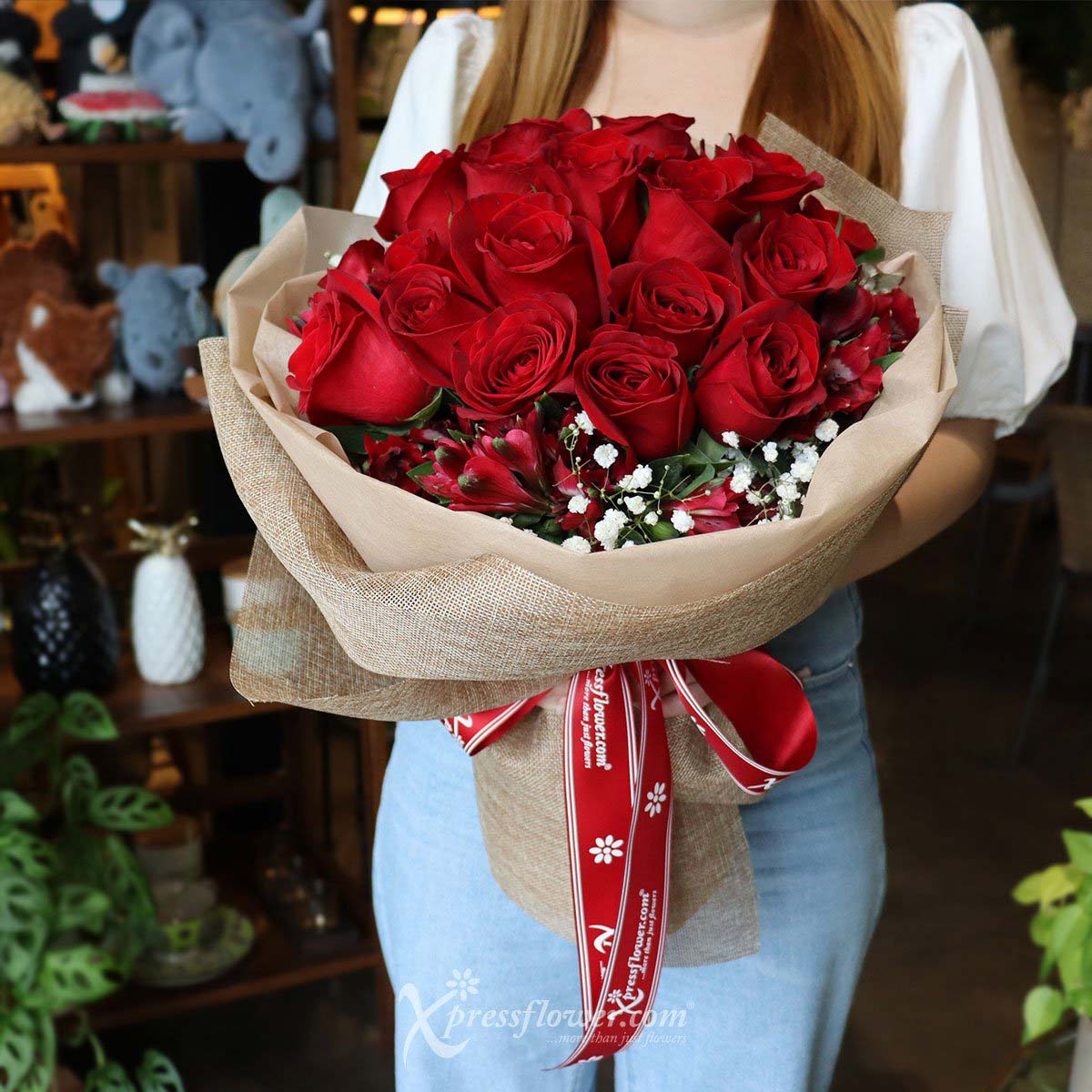 bq2303 elegant hope 24 red roses new 4a