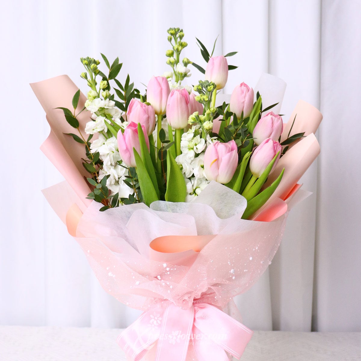 BQ2308 Passionate Monroe (10 Pink Tulips) 1b