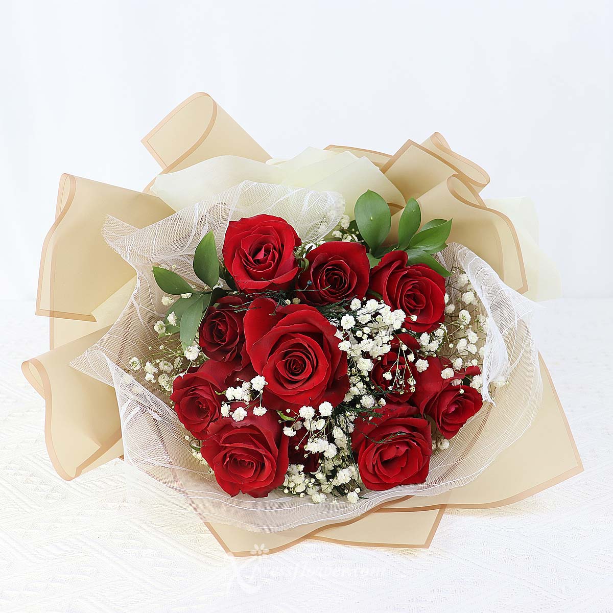 bq2311 rosy charm 12 red roses 1c