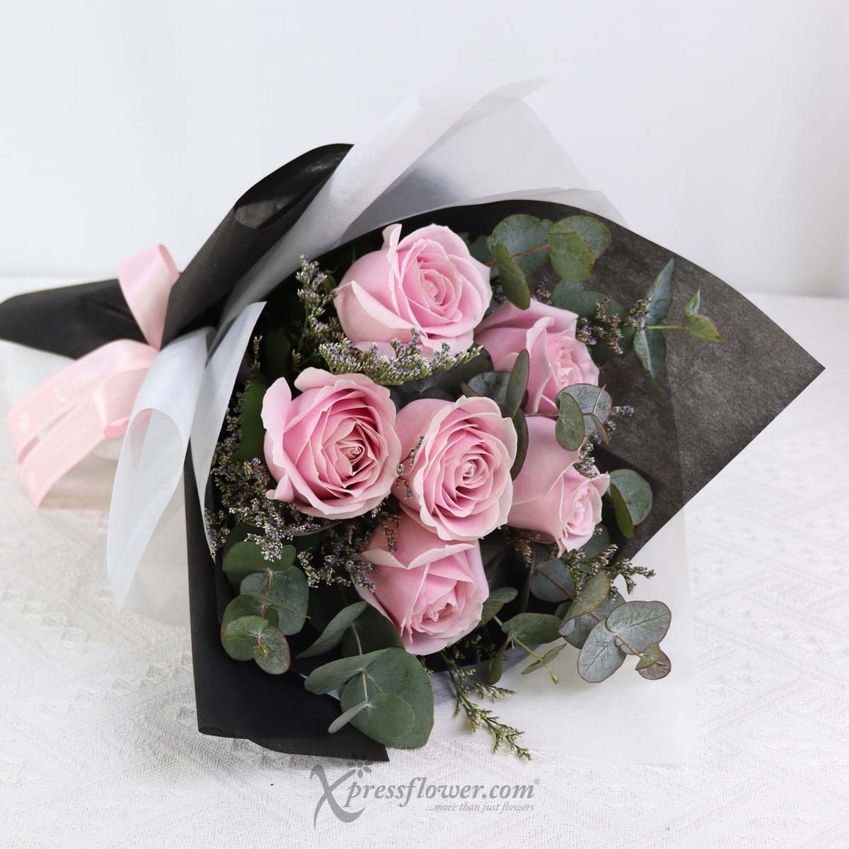 BQ2314 Monochromatic Pink (6 Pink Roses) 1b