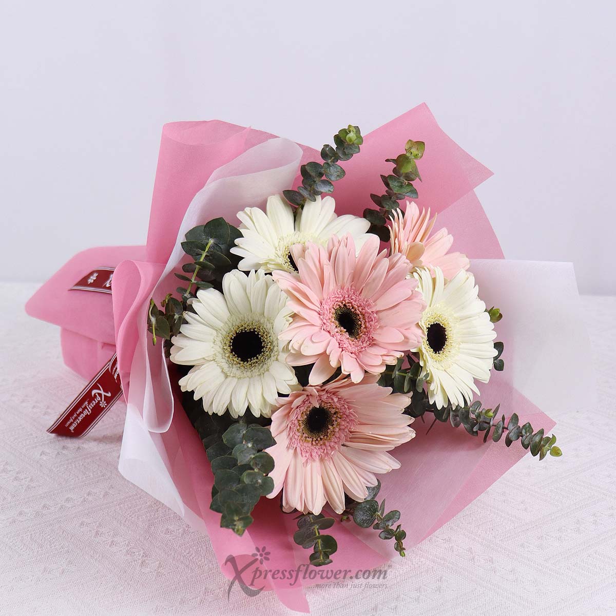 BQ2318 Glam Beauty (6 Mix Pink & White Gerberas) 1b