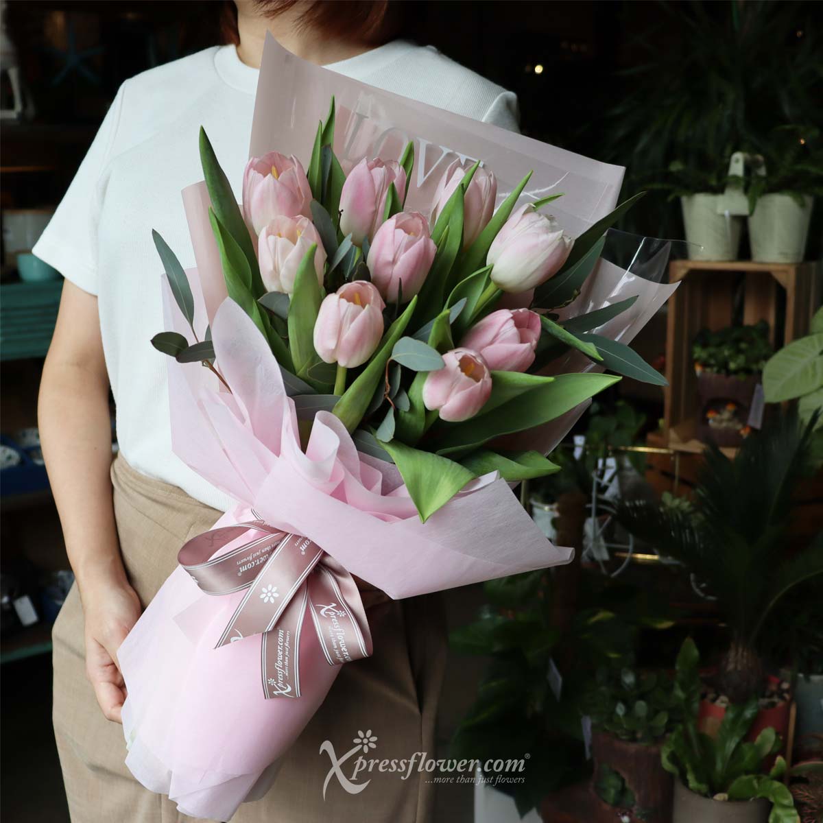 BQ2327 Blissful Haven (9 Pink Tulips) 3a