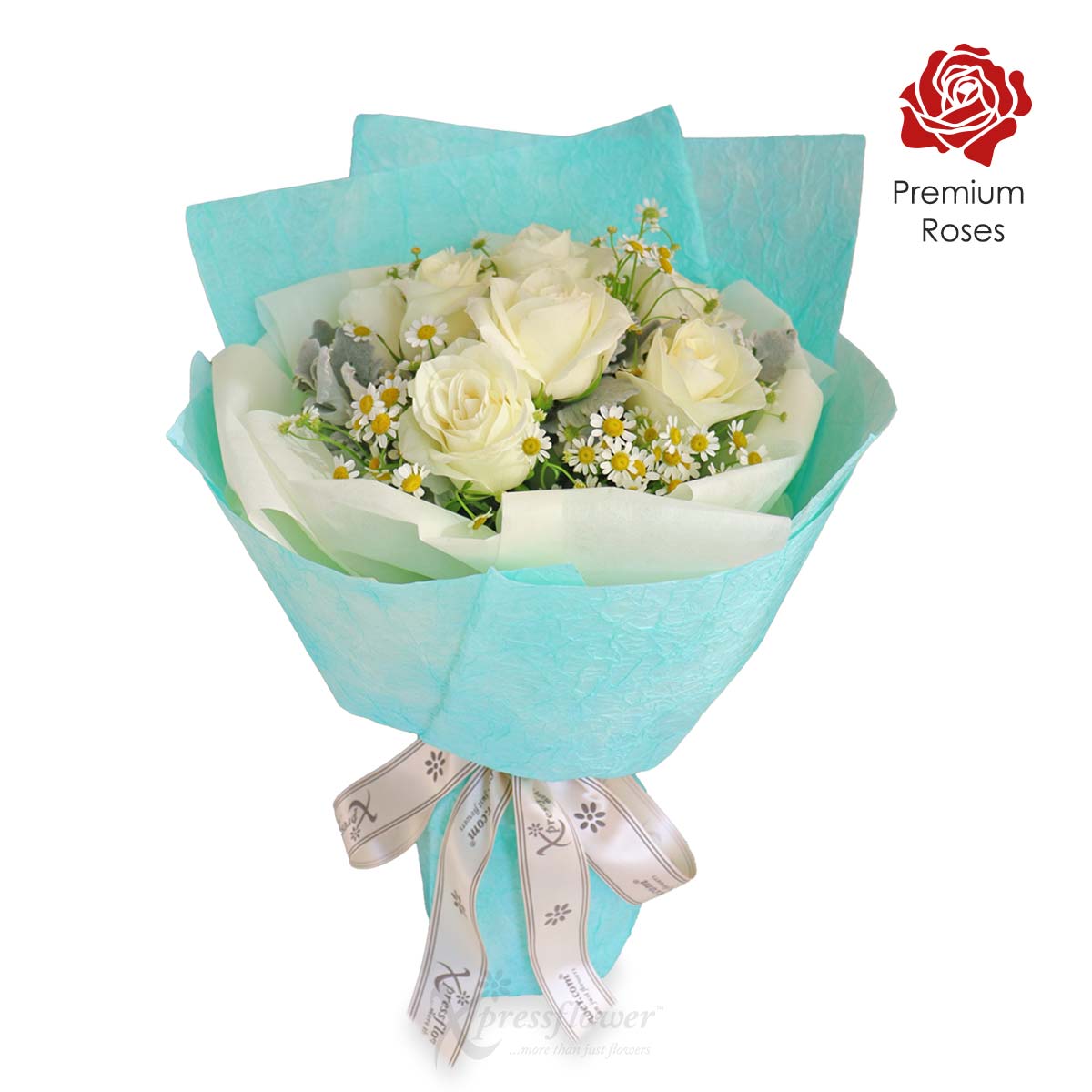 Pearly Serenade (9 White Roses)