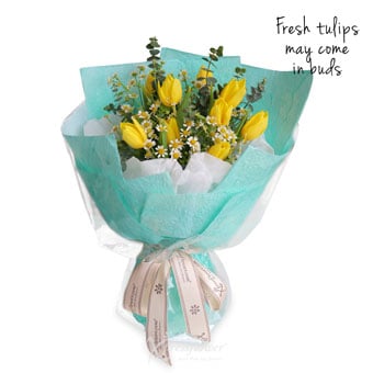 Lovely Blooms (10 Yellow Tulips)