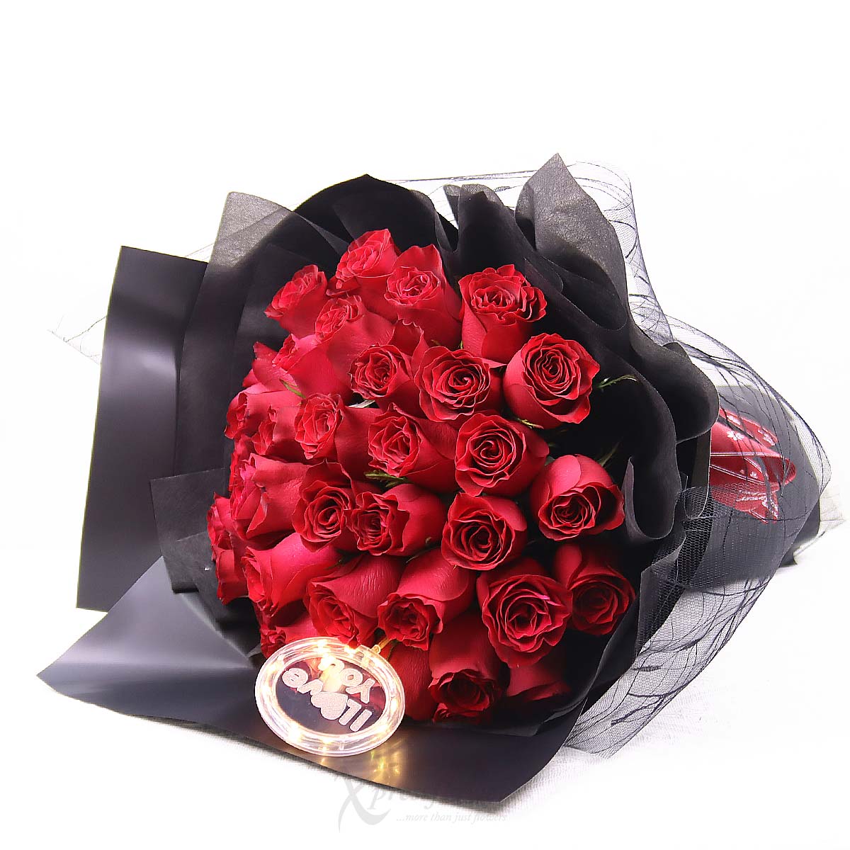 BQ2511 Romace Bliss 36 Red Roses with "I Love You" LED Light 1b