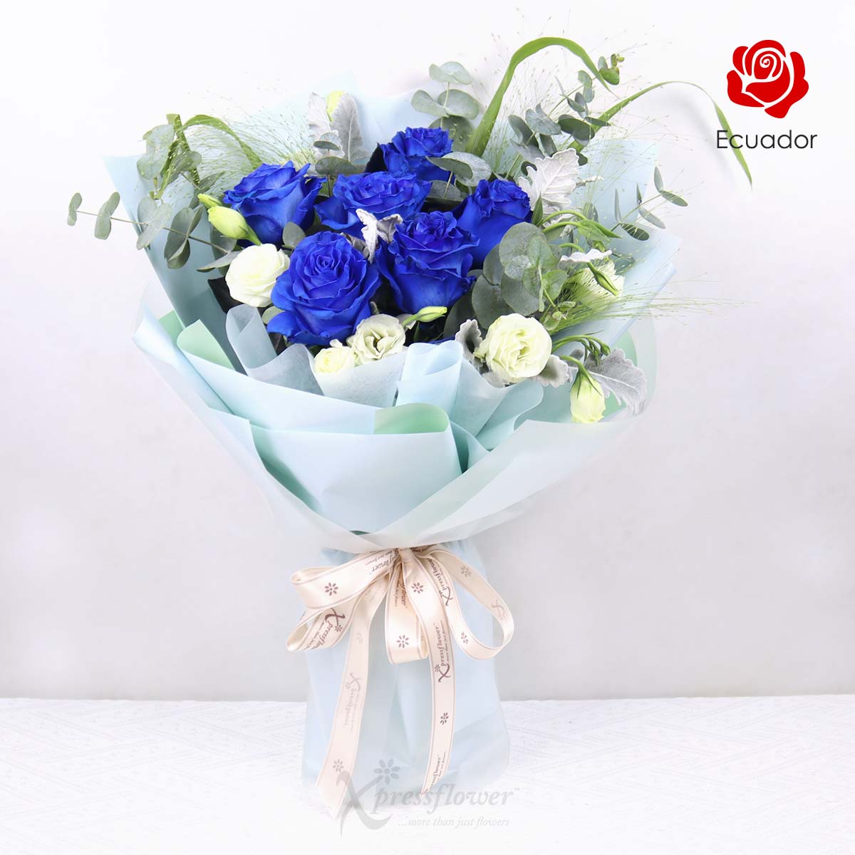 Sapphire Infatuation (6 Blue Ecuador Roses)