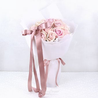 Rosy Devotion (21 Pink Roses)