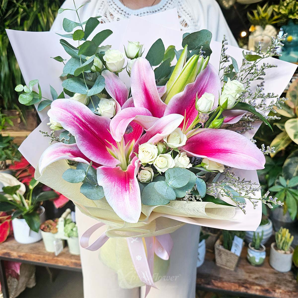 BQ2551 Morning Muse Pink Lily Sprays 3a