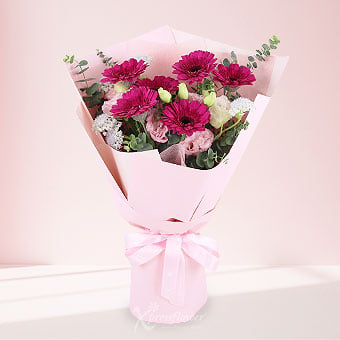 Velvet Petals (6 Purple Gerberas)