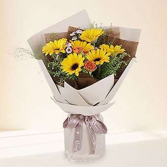 Autumn Charm (6 Mango Gerberas)