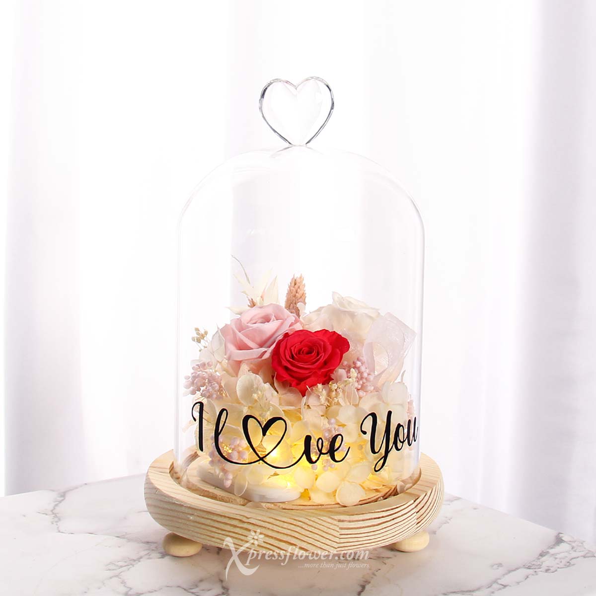 Love’s Promise (Preserved Rose with LED Lights)